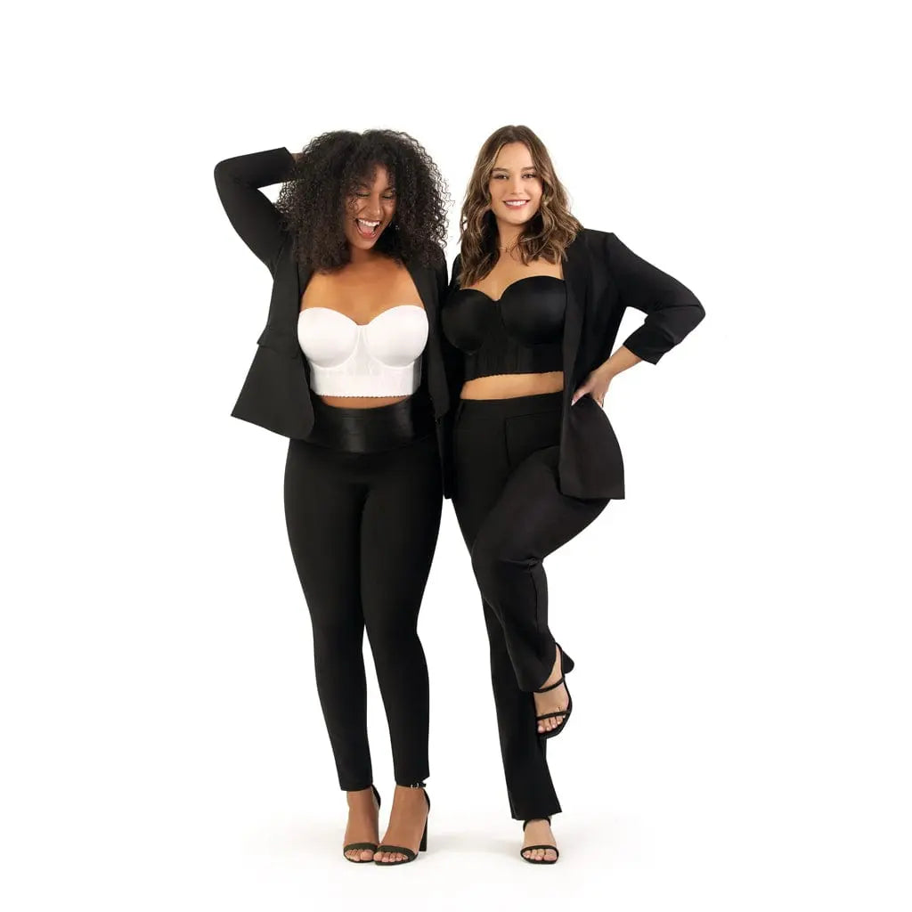 PARFAIT Elissa Women's Non-slip Full Bust and Full Figure Supportive Seamless Foam Padded Strapless Longline Bra and Bustier Top
