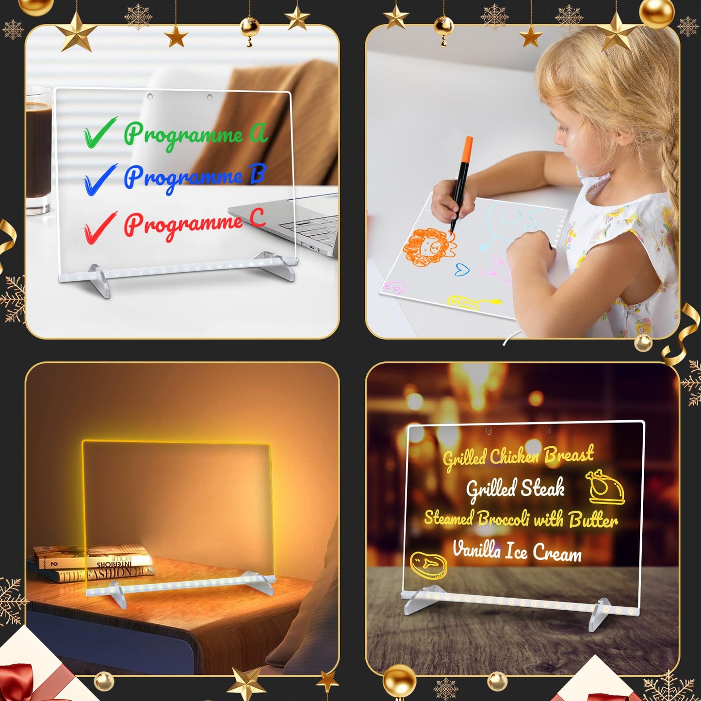 🎨Signsxcel LED Illuminated Acrylic Drawing Board – For Kids, Parents & Teachers