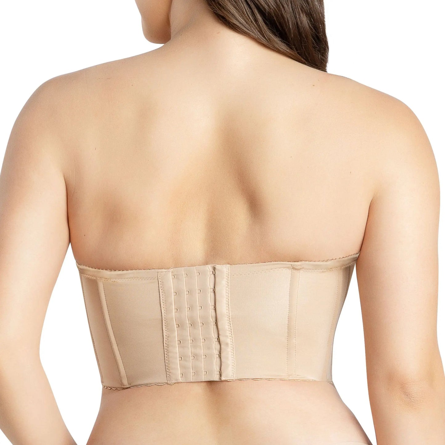 PARFAIT Elissa Women's Non-slip Full Bust and Full Figure Supportive Seamless Foam Padded Strapless Longline Bra and Bustier Top