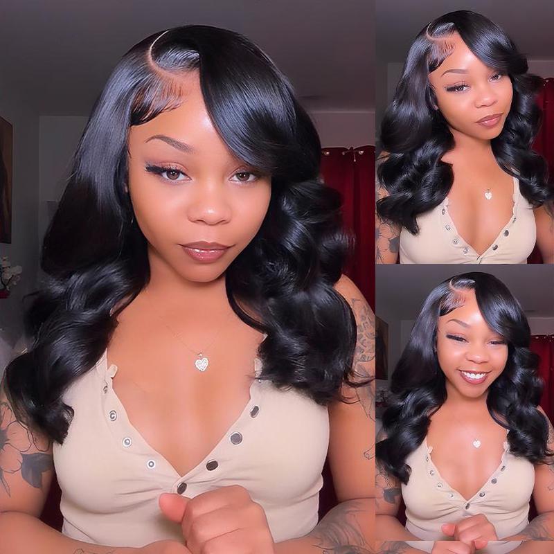🔥Final 3 Hours: 50%OFF🔥 Density Side Part Glueless LayerCut Wig 6x8 Lace Closure Wig Body Wave Pre Cut Pre Bleached Ready Go Wigs