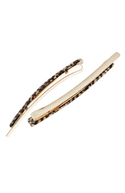Bobby Pin Pair on Gold Wire - Classic