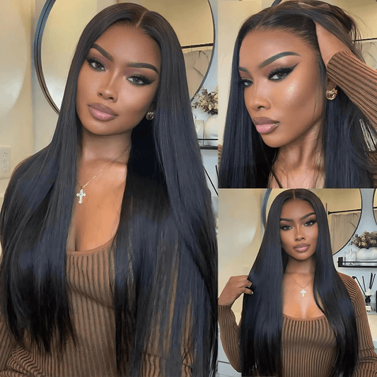 Straight Hair Transparent Lace Glueless Wigs Human Hair 180% Density Flash Sale